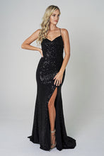 Load image into Gallery viewer, Luxurious Full Sequins Gown - LAABZ011 - BLACK - LA Merchandise