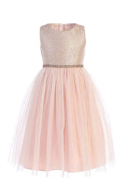 Beautiful Little Girl Dress - LAK764 - ROSE GOLD - LA Merchandise