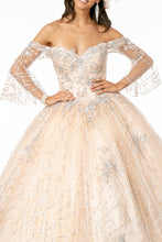 Load image into Gallery viewer, La Merchandise LAS2911 Bell Sleeve Glitter Quinceanera Dresses - - LA Merchandise