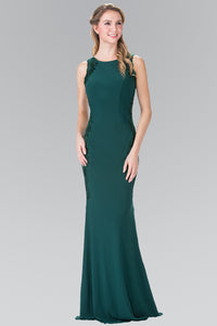 Bodycon Formal Gown - LAS2222 - GREEN - LA Merchandise
