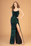 Load image into Gallery viewer, La Merchandise LAS3081 Sexy Sequined Open Back Long Prom Dress - EMERALD GREEN - LA Merchandise