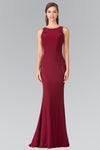 Load image into Gallery viewer, La Merchandise LAS2222 Cut Out Back Long Bodycon Formal Gown - BURGUNDY - LA Merchandise