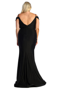 La Merchandise LA1855 Off the Shoulder Bodycon Stretchy Prom Dress - - LA Merchandise