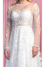 Load image into Gallery viewer, Bridal Long Sleeve Wedding Gown - LA7875B - - LA Merchandise