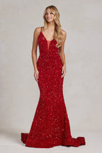 Load image into Gallery viewer, Prom Formal Gown - LAXC1109 - RED - LA Merchandise