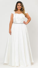 Load image into Gallery viewer, Cap Sleeve Plus Size Gown-LAYW1104 - OFF WHITE IVORY - LA Merchandise