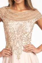 Load image into Gallery viewer, Chiffon A-Line Dress - LAS3065 - Champagne - Dresses LA Merchandise