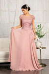 Load image into Gallery viewer, La Merchandise LAS3065 Mother of Bride Chiffon A-Line Formal Gown - Dusty Rose 4XL - Dresses LA Merchandise