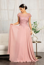 Load image into Gallery viewer, Chiffon A-Line Dress - LAS3065 - Dusty Rose 4XL - Dresses LA Merchandise