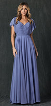 Load image into Gallery viewer, Chiffon Bridesmaids Gown - LAT261 - Slate Blue - LA Merchandise