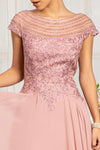 Load image into Gallery viewer, La Merchandise LAS3065 Mother of Bride Chiffon A-Line Formal Gown - Dusty Rose - Dresses LA Merchandise