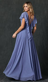 Load image into Gallery viewer, La Merchandise LAT261 Long Flowy Sleeves Chiffon Bridesmaids dress - - LA Merchandise