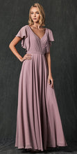 Load image into Gallery viewer, Chiffon Bridesmaids Gown - LAT261 - Mauve - LA Merchandise