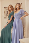Load image into Gallery viewer, La Merchandise LAT261 Long Flowy Sleeves Chiffon Bridesmaids dress - - LA Merchandise