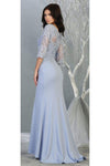 Load image into Gallery viewer, La Merchandise LA1810 Classy 3/4 Long Sleeve Mother Of The Bride Dress - - LA Merchandise