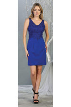 Load image into Gallery viewer, Classy Short Sleeveless Dress - LA1808 - ROYAL BLUE - LA Merchandise