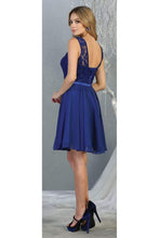 Load image into Gallery viewer, La Merchandise LA1814 Classy Short Lace &amp; Chiffon Bridesmaids Dresses - - LA Merchandise
