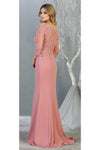 Load image into Gallery viewer, La Merchandise LA1810 Classy 3/4 Long Sleeve Mother Of The Bride Dress - - LA Merchandise