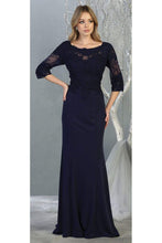 Load image into Gallery viewer, Classy Mother Of The Bride Dress- LA1810 - NAVY BLUE - LA Merchandise