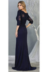 Load image into Gallery viewer, La Merchandise LA1810 Classy 3/4 Long Sleeve Mother Of The Bride Dress - - LA Merchandise