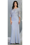 Load image into Gallery viewer, La Merchandise LA1810 Classy 3/4 Long Sleeve Mother Of The Bride Dress - - LA Merchandise