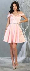 Load image into Gallery viewer, Classy Off the shoulder Prom Dress- LA1815 - Blush - LA Merchandise