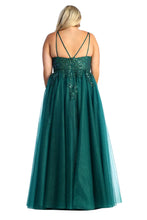Load image into Gallery viewer, La Merchandise LA7957 Spaghetti Strap Mesh A-Line Long Prom Dress - - LA Merchandise