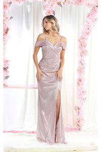 Cold Shoulder Evening Dress - LA1978 - ROSE GOLD - LA Merchandise