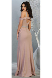 Cold Shoulder Formal Long Dresses - LA1765 - - LA Merchandise