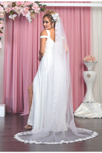 Load image into Gallery viewer, Cold Shoulder Ivory Bridal Evening Gown - LA1848B - - LA Merchandise