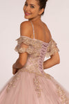 Load image into Gallery viewer, La Merchandise LAS2510 Cold Shoulder Mesh Corset Quinceanera Ball Gown - - LA Merchandise