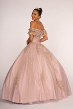 Load image into Gallery viewer, La Merchandise LAS2510 Cold Shoulder Mesh Corset Quinceanera Ball Gown - - LA Merchandise