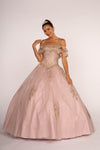 Load image into Gallery viewer, La Merchandise LAS2510 Cold Shoulder Mesh Corset Quinceanera Ball Gown - - LA Merchandise