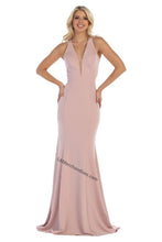 Load image into Gallery viewer, Cris cross straps long Ity dress- LA1636 - mauve - LA Merchandise