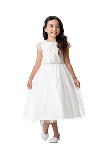 Cute Little Girl Dress - LAK898 - Off White - LA Merchandise