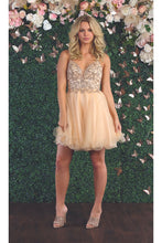 Load image into Gallery viewer, Cute Short Party Dress - LA1888 - CHAMPAGNE - LA Merchandise