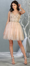 Load image into Gallery viewer, Cute sleeveless short dress- LA1817 - BLUSH - Dress LA Merchandise