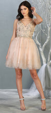 Load image into Gallery viewer, Cute sleeveless short dress- LA1817 - BLUSH - Dress LA Merchandise