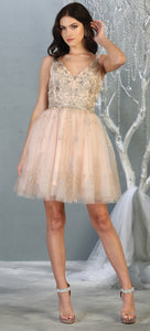 Cute sleeveless short dress- LA1817 - BLUSH - Dress LA Merchandise
