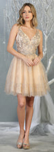 Load image into Gallery viewer, Cute sleeveless short dress- LA1817 - CHAMPAGNE/GOLD - Dress LA Merchandise