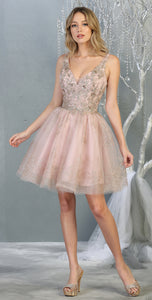 Cute sleeveless short dress- LA1817 - MAUVE - Dress LA Merchandise