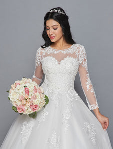 Tulle Ball Gown Wedding Dress - LADK422