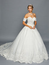 Load image into Gallery viewer, Off Shoulder Ball Gown Wedding Dress - LADK462