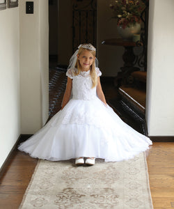 Pageant White Girl Dresses - LAD2004