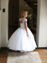Load image into Gallery viewer, Pageant White Girl Dresses - LAD2004