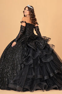 La Merchandise LAS3072 Detachable Long Sleeves Detailed Quince Dress - - LA Merchandise