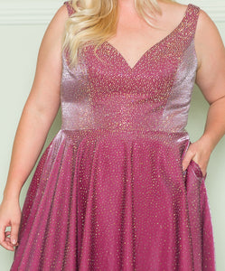 Embellished Plus Size Gown - LAYW1110 - - LA Merchandise