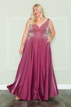 Load image into Gallery viewer, Embellished Plus Size Gown - LAYW1110 - MAGENTA - LA Merchandise