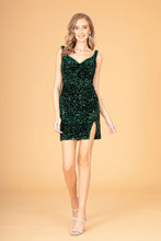 Load image into Gallery viewer, La Merchandise LASGS3085 Sexy Fitted Short Sequin Homecoming Dress - GREEN - LA Merchandise