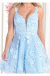 Load image into Gallery viewer, La Merchandise LA1896 Short Floral Embroidery A-line Homecoming Dress - - LA Merchandise